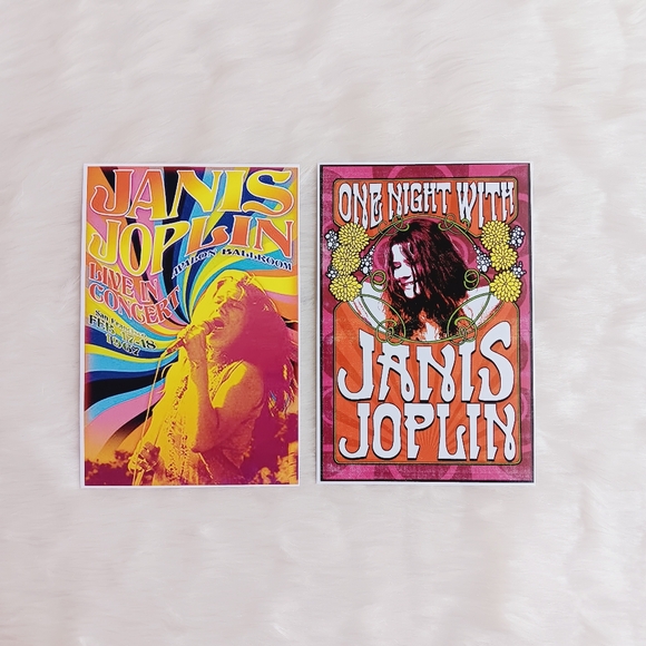 Art | Janis Joplin Mini Poster Cards 2 Ct | Poshmark
